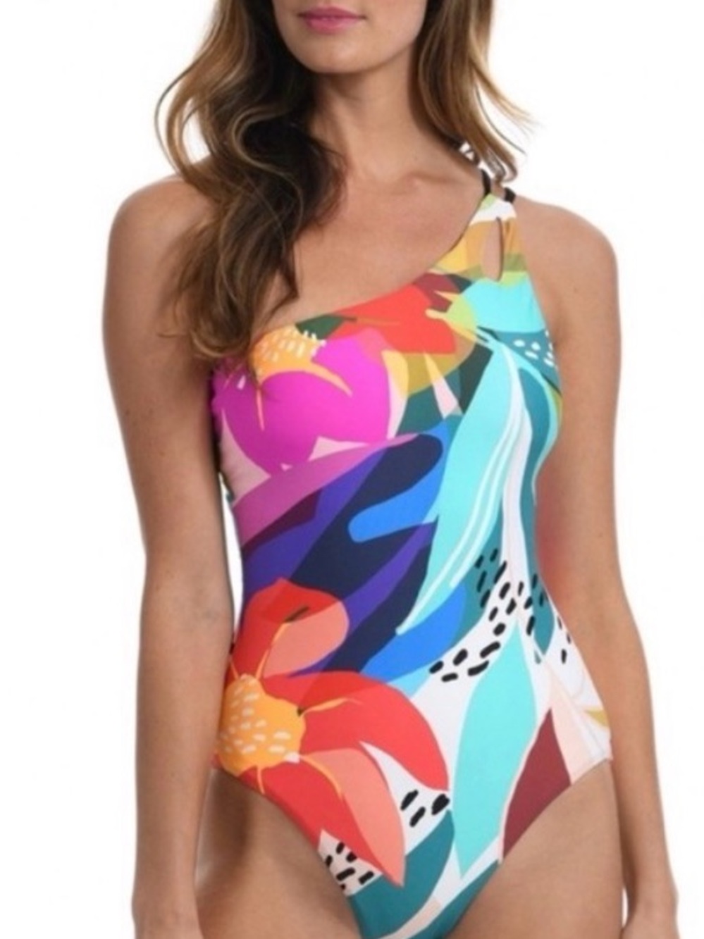 La Blanca One-Piece Swimsuit in Teal, Red, Yellow, Pink, Purple, White